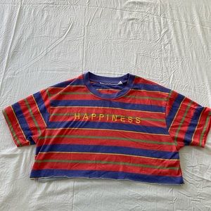 Colorful cropped tee